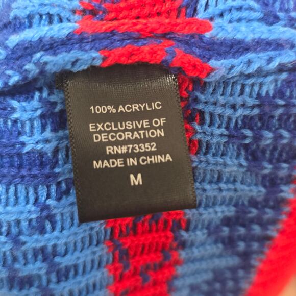 Blizzard Bay Ugly Christmas Shark Funny Sweater Cute Holiday Crewneck Men's M - Picture 7 of 7